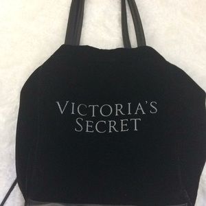 Victoria’s Secret Black Velour Handbag.